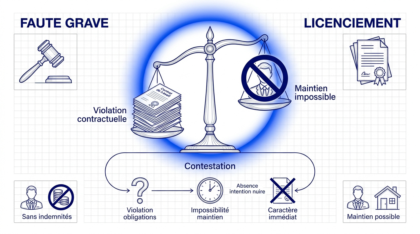 Analyse juridique d'un licenciement pour faute grave