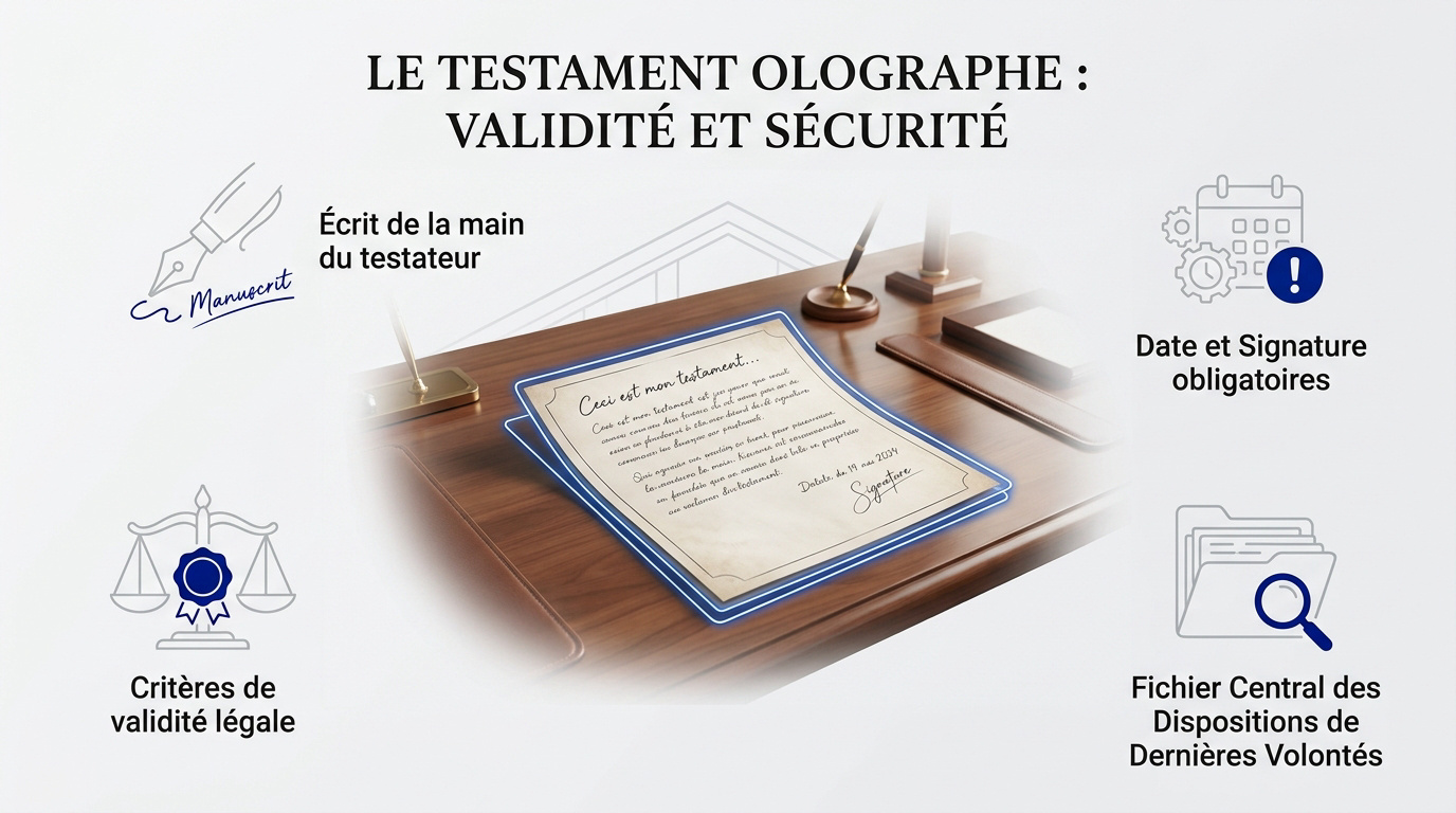Examen juridique d'un testament olographe manuscrit